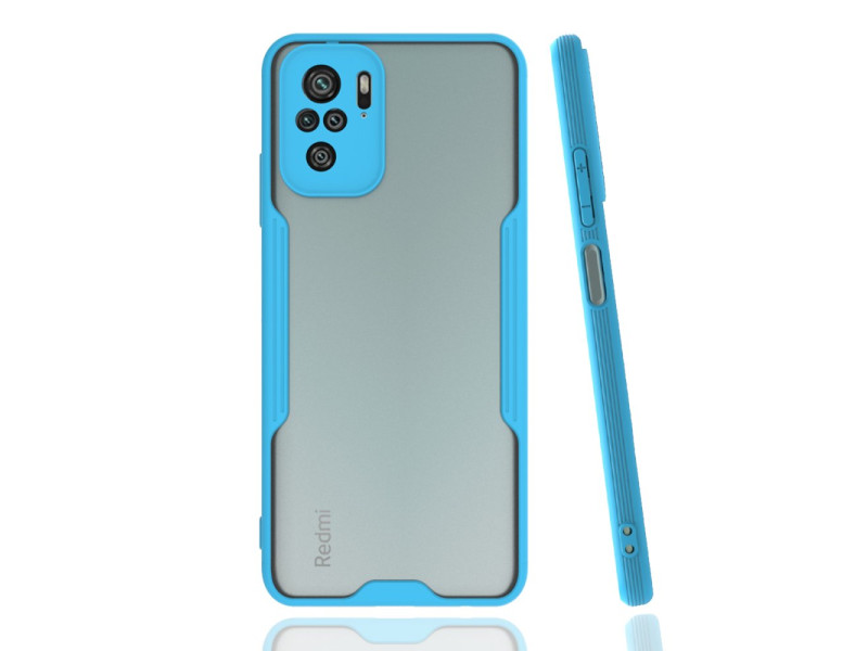 Newface Xiaomi Poco M5s Kılıf Platin Silikon - Mavi