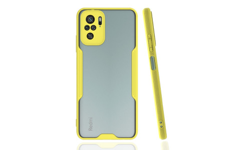 Newface Xiaomi Poco M5s Kılıf Platin Silikon - Sarı