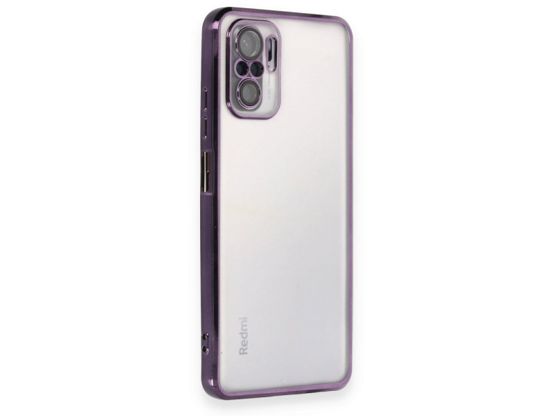 Newface Xiaomi Poco M5s Kılıf Razer Lensli Silikon - Mor