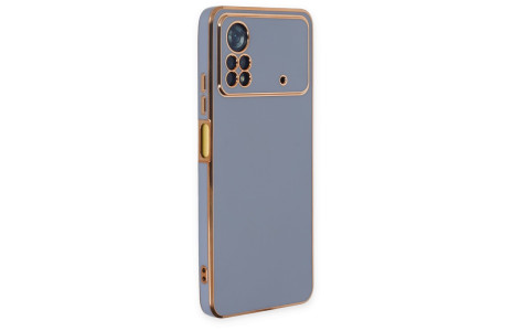 Newface Xiaomi Poco X4 Pro 5G Kılıf Volet Silikon - Mavi