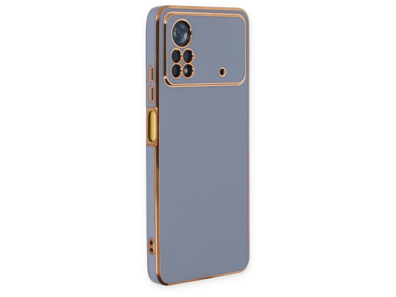 Newface Xiaomi Poco X4 Pro 5G Kılıf Volet Silikon - Mavi