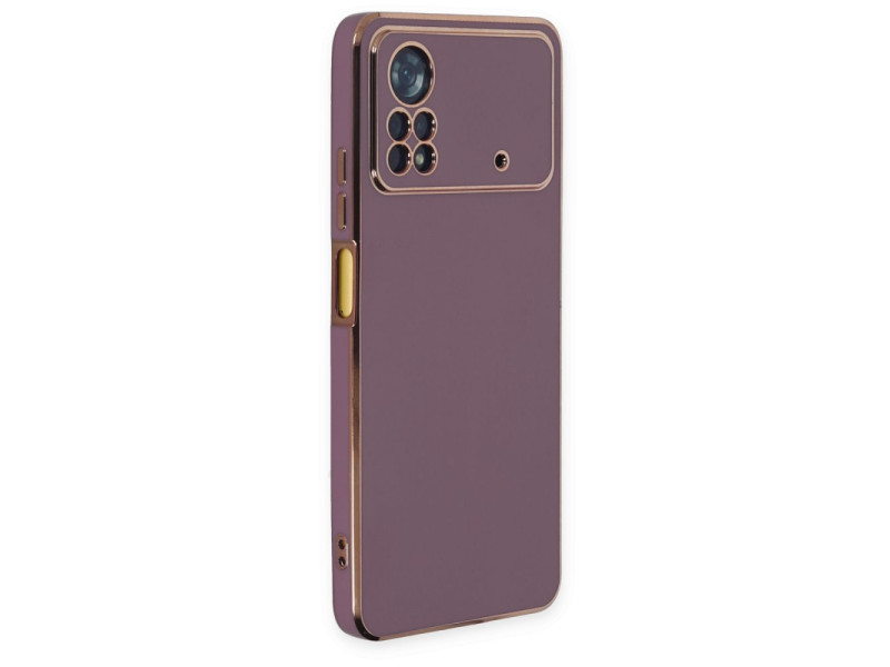 Newface Xiaomi Poco X4 Pro 5G Kılıf Volet Silikon - Mor