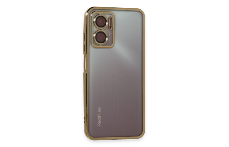 Newface Xiaomi Redmi 10 5G Kılıf Razer Lensli Silikon - Gold