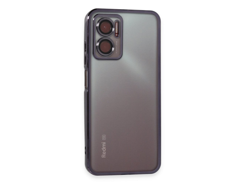 Newface Xiaomi Redmi 10 5G Kılıf Razer Lensli Silikon - Mor
