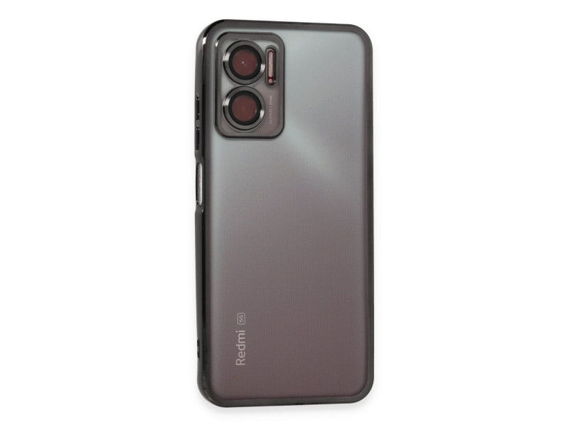 Newface Xiaomi Redmi 10 5G Kılıf Razer Lensli Silikon - Siyah