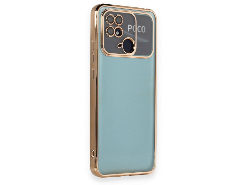Newface Xiaomi Redmi 10C Kılıf Razer Lensli Silikon - Gold