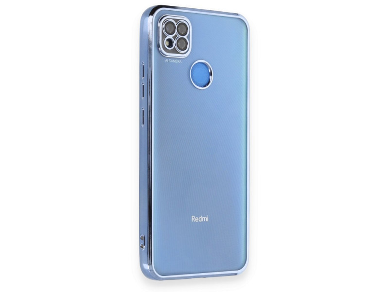 Newface Xiaomi Redmi 9C Kılıf Razer Lensli Silikon - Açık Mavi
