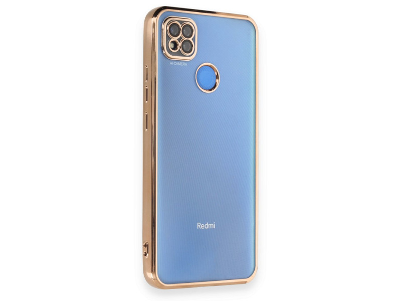 Newface Xiaomi Redmi 9C Kılıf Razer Lensli Silikon - Gold