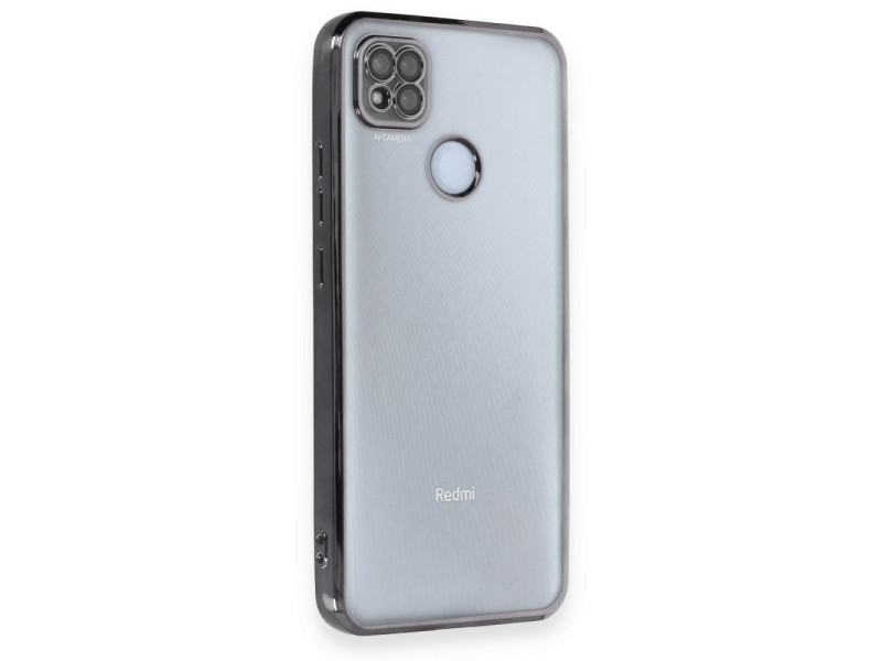 Newface Xiaomi Redmi 9C Kılıf Razer Lensli Silikon - Siyah
