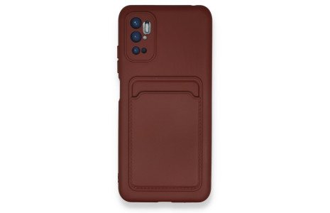 Newface Xiaomi Redmi Note 11 SE Kılıf Kelvin Kartvizitli Silikon - Bordo