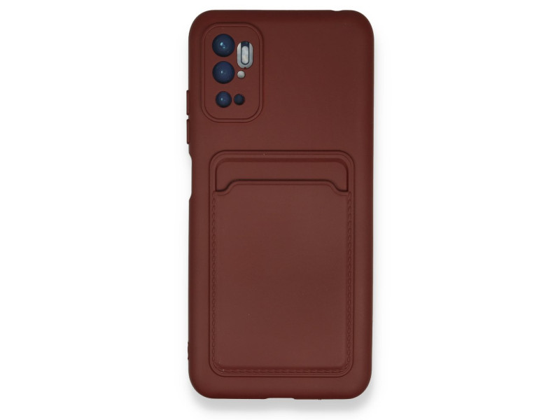 Newface Xiaomi Redmi Note 11 SE Kılıf Kelvin Kartvizitli Silikon - Bordo