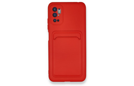 Newface Xiaomi Redmi Note 11 SE Kılıf Kelvin Kartvizitli Silikon - Kırmızı
