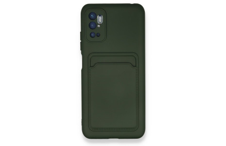 Newface Xiaomi Redmi Note 11 SE Kılıf Kelvin Kartvizitli Silikon - Koyu Yeşil
