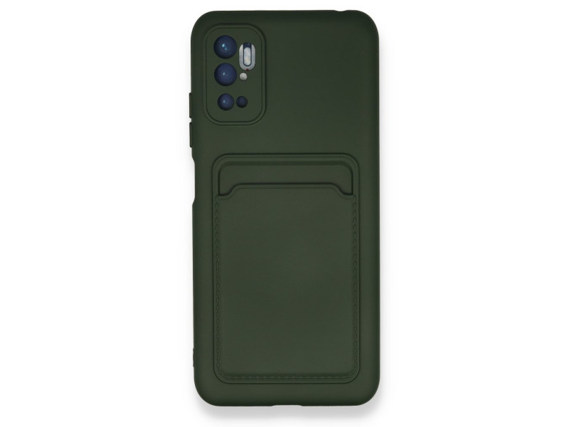 Newface Xiaomi Redmi Note 11 SE Kılıf Kelvin Kartvizitli Silikon - Koyu Yeşil