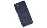 Newface Xiaomi Redmi Note 11 SE Kılıf Kelvin Kartvizitli Silikon - Lacivert