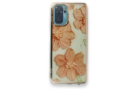 Newface Xiaomi Poco M5s Kılıf Çiçekli Silikon - Rose
