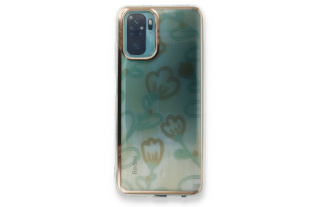 Newface Xiaomi Poco M5s Kılıf Çiçekli Silikon - Sarı
