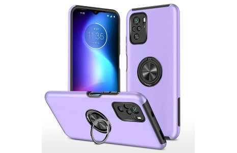 Newface Xiaomi Poco M5s Kılıf Elit Yüzüklü Kapak - Mor