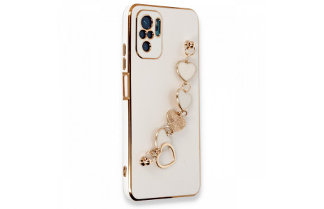 Newface Xiaomi Poco M5s Kılıf Esila Silikon - Beyaz