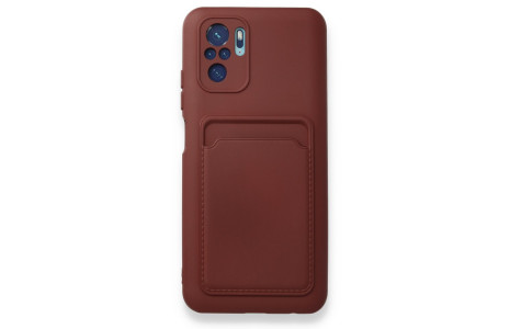 Newface Xiaomi Poco M5s Kılıf Kelvin Kartvizitli Silikon - Bordo