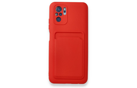 Newface Xiaomi Poco M5s Kılıf Kelvin Kartvizitli Silikon - Kırmızı