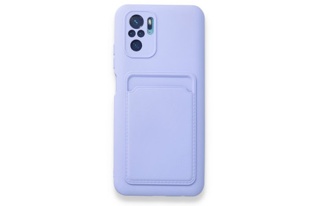 Newface Xiaomi Poco M5s Kılıf Kelvin Kartvizitli Silikon - Lila