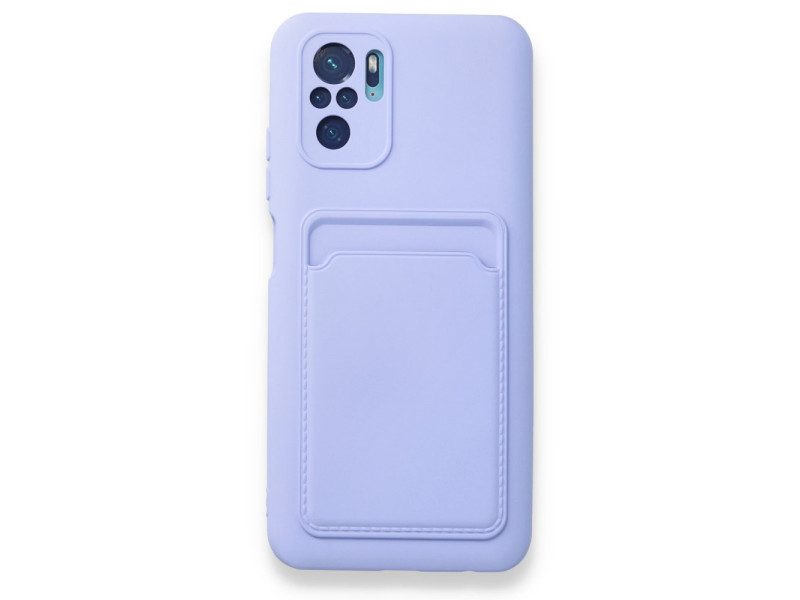 Newface Xiaomi Poco M5s Kılıf Kelvin Kartvizitli Silikon - Lila