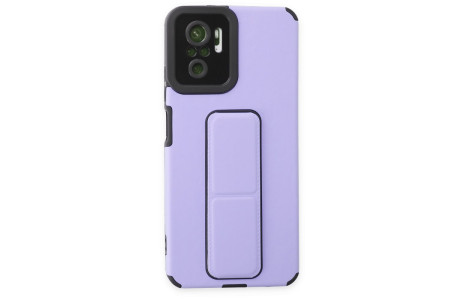 Newface Xiaomi Poco M5s Kılıf Mega Standlı Silikon - Lila