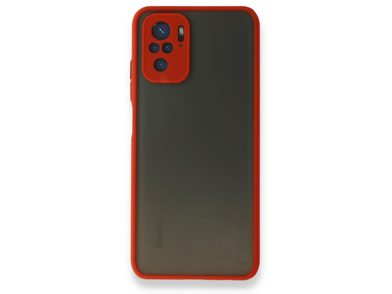 Newface Xiaomi Poco M5s Kılıf Montreal Silikon Kapak - Kırmızı