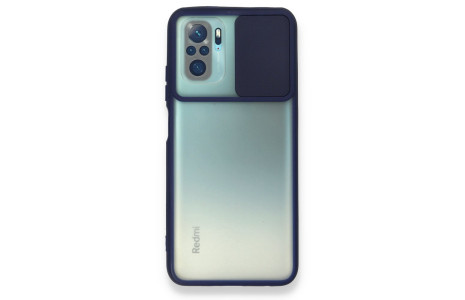 Newface Xiaomi Poco M5s Kılıf Palm Buzlu Kamera Sürgülü Silikon - Lacivert
