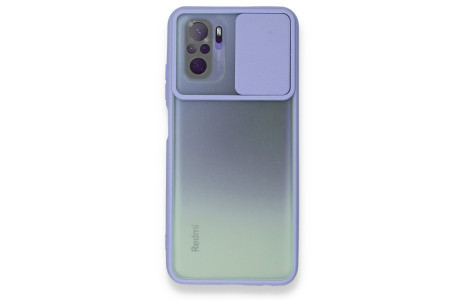 Newface Xiaomi Poco M5s Kılıf Palm Buzlu Kamera Sürgülü Silikon - Lila