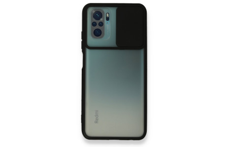 Newface Xiaomi Poco M5s Kılıf Palm Buzlu Kamera Sürgülü Silikon - Siyah