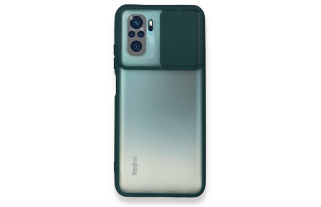 Newface Xiaomi Poco M5s Kılıf Palm Buzlu Kamera Sürgülü Silikon - Yeşil
