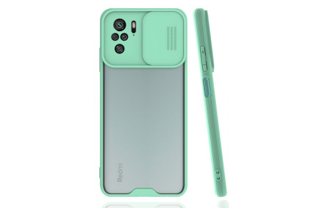 Newface Xiaomi Poco M5s Kılıf Platin Kamera Koruma Silikon - Açık Yeşil