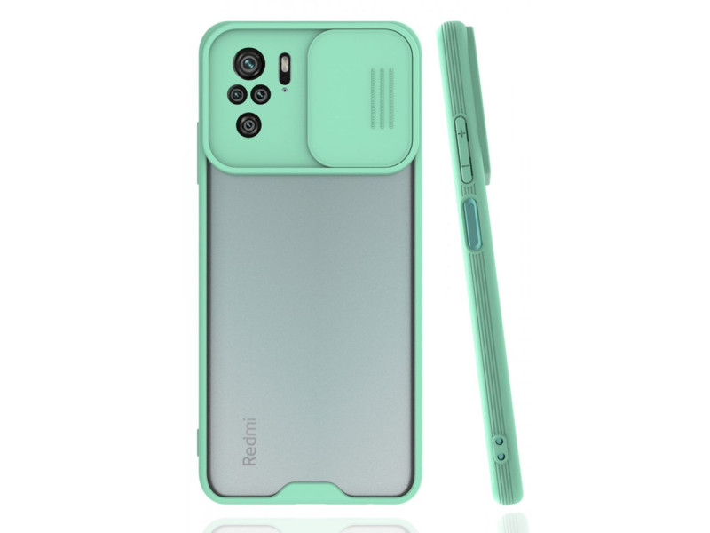 Newface Xiaomi Poco M5s Kılıf Platin Kamera Koruma Silikon - Açık Yeşil
