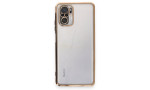 Newface Xiaomi Redmi Note 10 Kılıf Razer Lensli Silikon - Gold