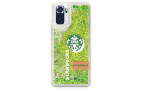 Newface Xiaomi Poco M5s Kılıf Starbuck Sulu Silikon - Açık Yeşil