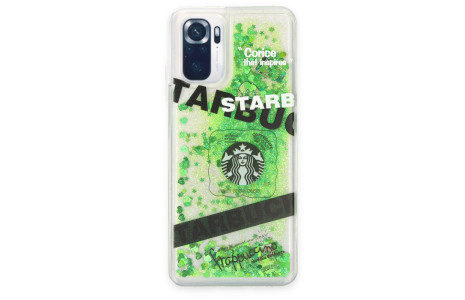 Newface Xiaomi Poco M5s Kılıf Starbuck Sulu Silikon - Koyu Yeşil