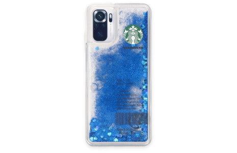 Newface Xiaomi Poco M5s Kılıf Starbuck Sulu Silikon - Mavi