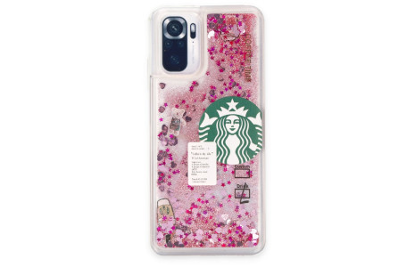 Newface Xiaomi Poco M5s Kılıf Starbuck Sulu Silikon - Pembe