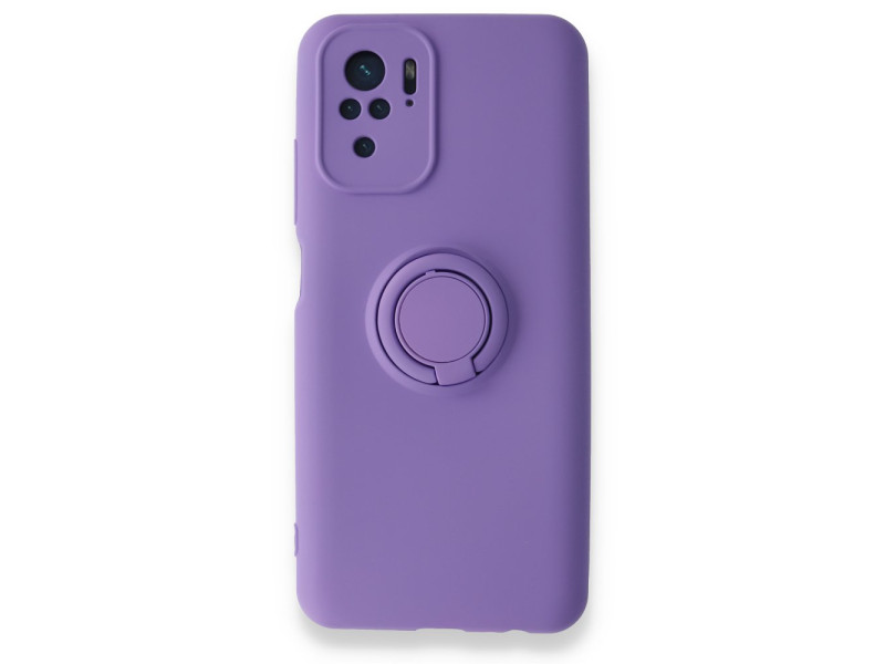 Newface Xiaomi Poco M5s Kılıf Viktor Yüzüklü Silikon - Mor