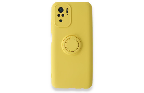 Newface Xiaomi Poco M5s Kılıf Viktor Yüzüklü Silikon - Sarı