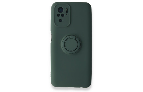 Newface Xiaomi Poco M5s Kılıf Viktor Yüzüklü Silikon - Yeşil