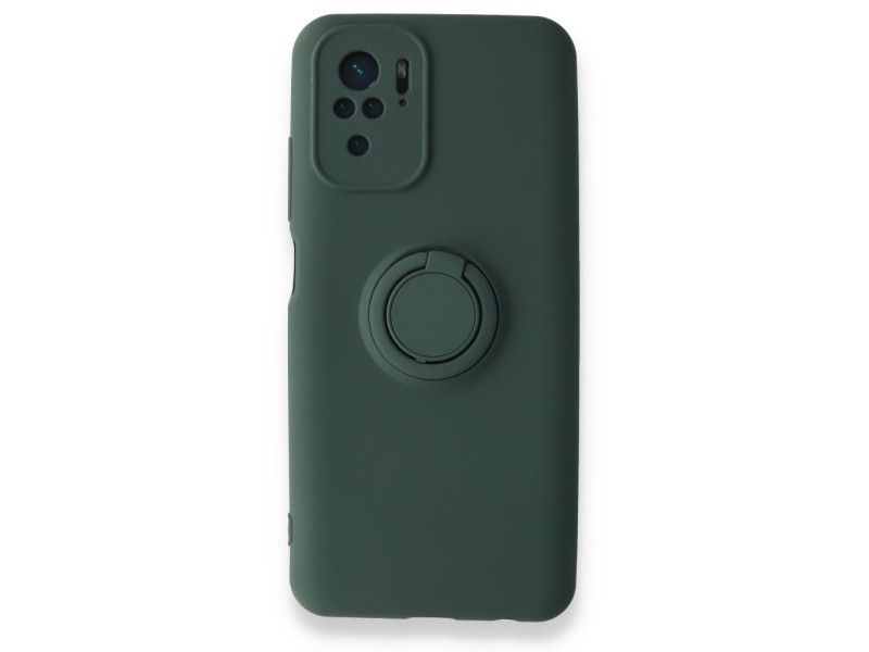 Newface Xiaomi Poco M5s Kılıf Viktor Yüzüklü Silikon - Yeşil