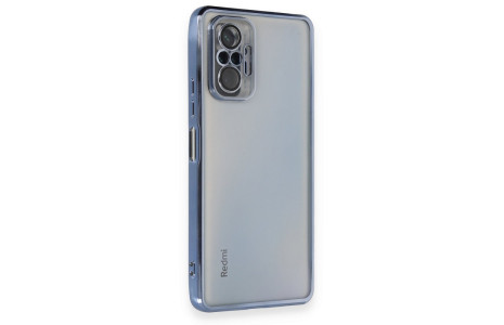 Newface Xiaomi Redmi Note 10 Pro Kılıf Razer Lensli Silikon - Açık Mavi