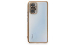 Newface Xiaomi Redmi Note 10 Pro Kılıf Razer Lensli Silikon - Gold