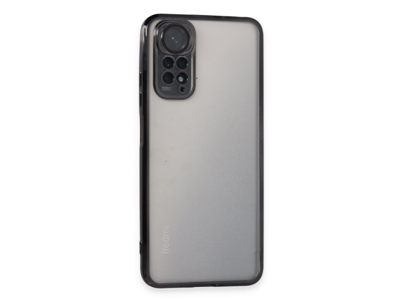 Newface Xiaomi Redmi Note 11 4G Kılıf Razer Lensli Silikon - Siyah