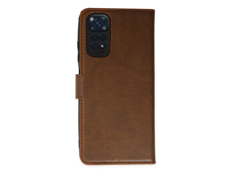 Newface Xiaomi Redmi Note 11 Kılıf Trend S Plus Kapaklı Kılıf - Taba