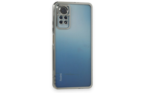 Newface Xiaomi Redmi Note 11 Pro Kılıf Razer Lensli Silikon - Gümüş