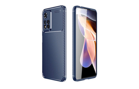 Newface Xiaomi Redmi Note 11 Pro Plus 5G Kılıf Focus Karbon Silikon - Lacivert